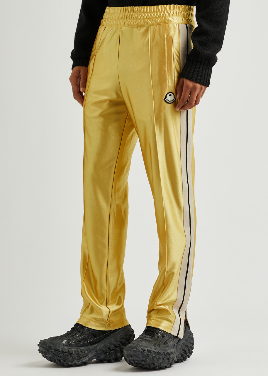 Moncler Genius 8 Moncler Palm Angels Satin-jersey Track Pants, Yellow