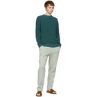 Loro Piana Blue Flax and Silk Prescott Roundneck Sweater