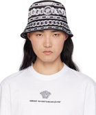 Versace Black & Silver Medusa Chains Bucket Hat