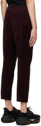 Balmain Burgundy Paneled Trousers