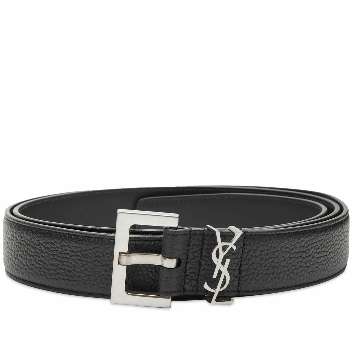 Saint Laurent Men's Folk Belt Black