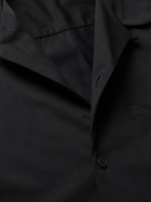 THEORY - Noll Camp-Collar Cotton-Blend Shirt - Black - M