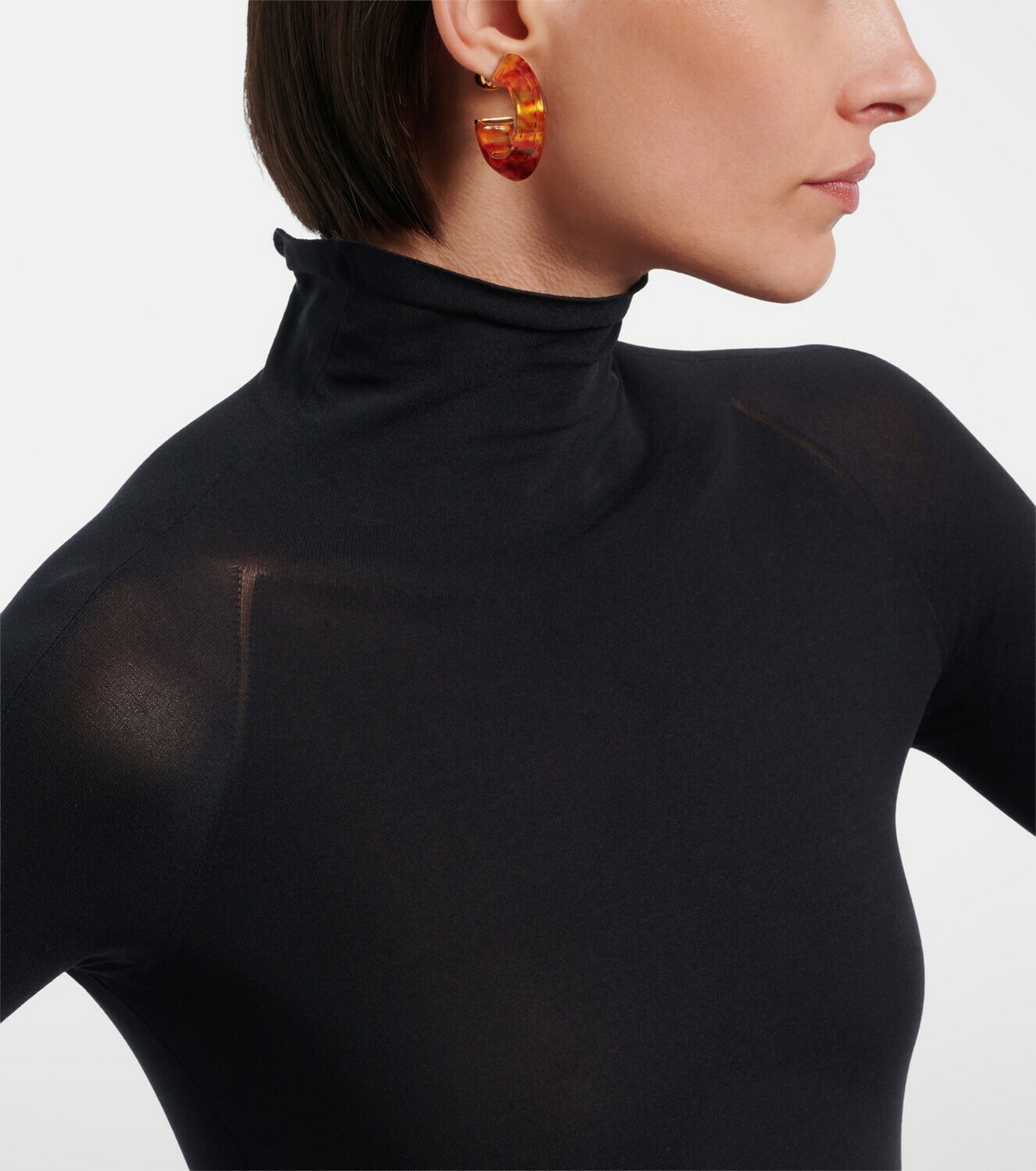 Alaïa Edge leopard-print hoop earrings