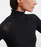 Alaïa Edge leopard-print hoop earrings