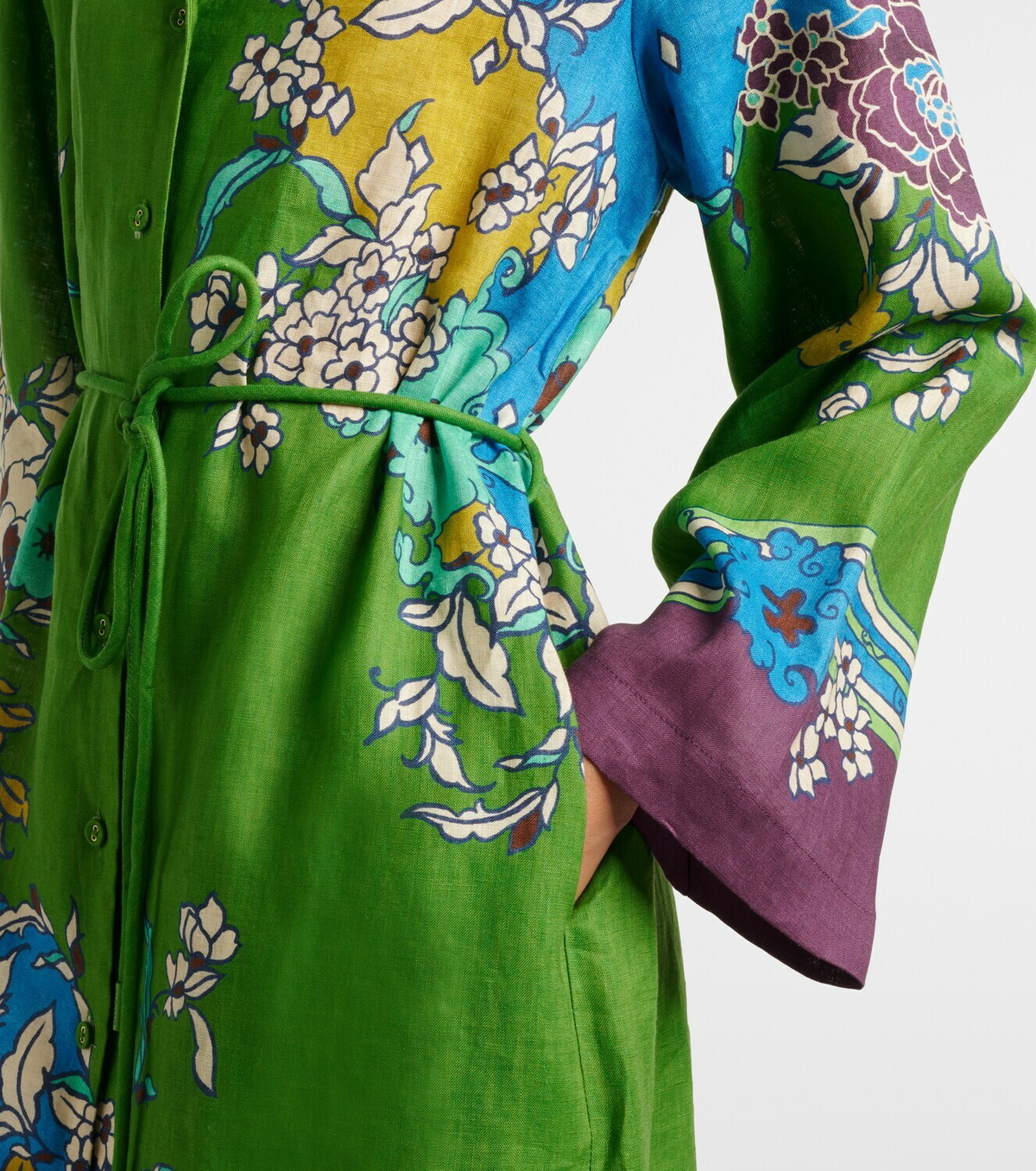 Alémais Nanci printed linen shirt dress