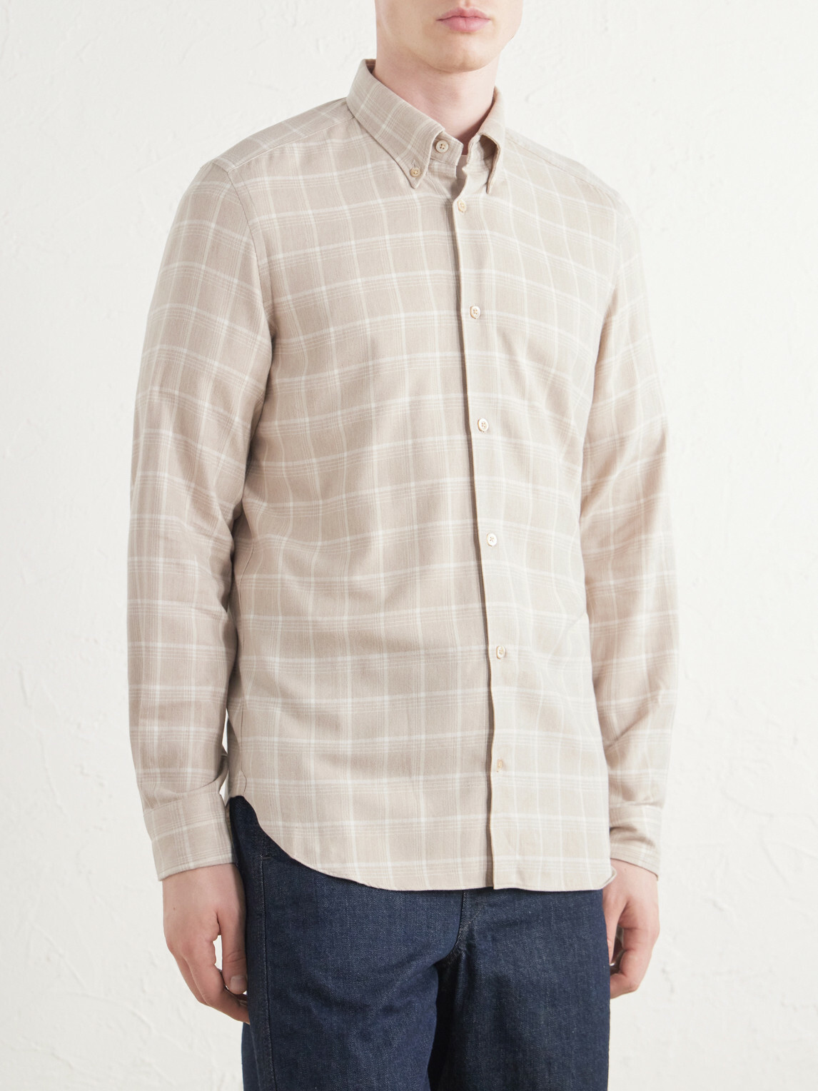 Boglioli - Checked Cotton and Lyocell-Blend Shirt - Neutrals
