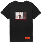 Heron Preston - Slim-Fit Embroidered Printed Organic Cotton-Jersey T-Shirt - Black