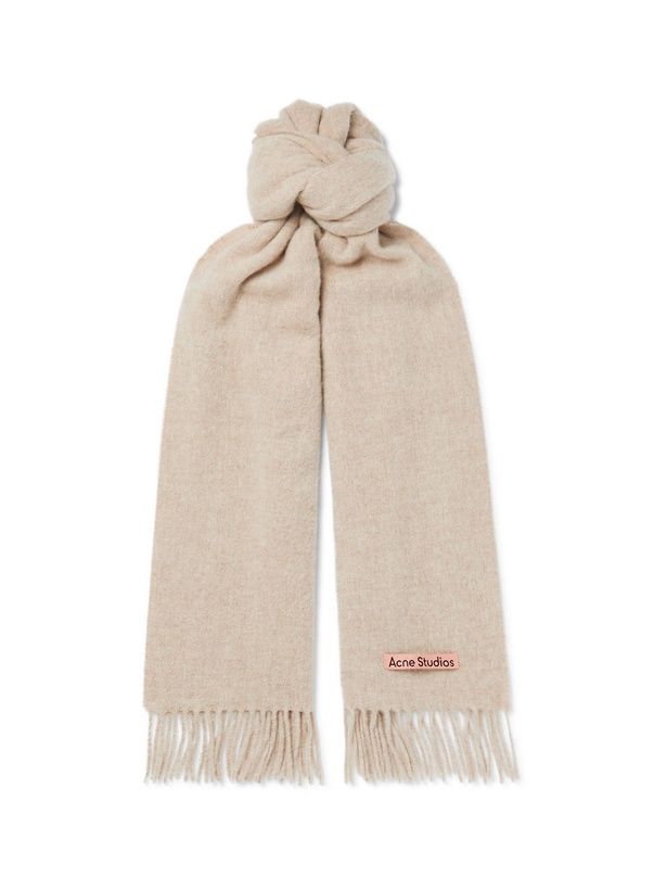 Photo: Acne Studios - Canada Skinny Fringed Mélange Wool Scarf