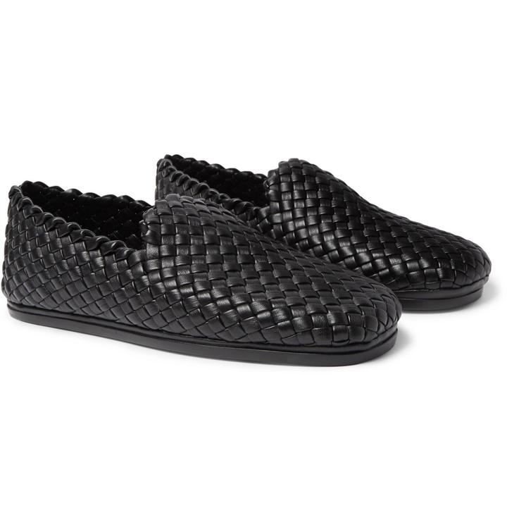 Photo: Bottega Veneta - Intrecciato Leather Loafers - Black