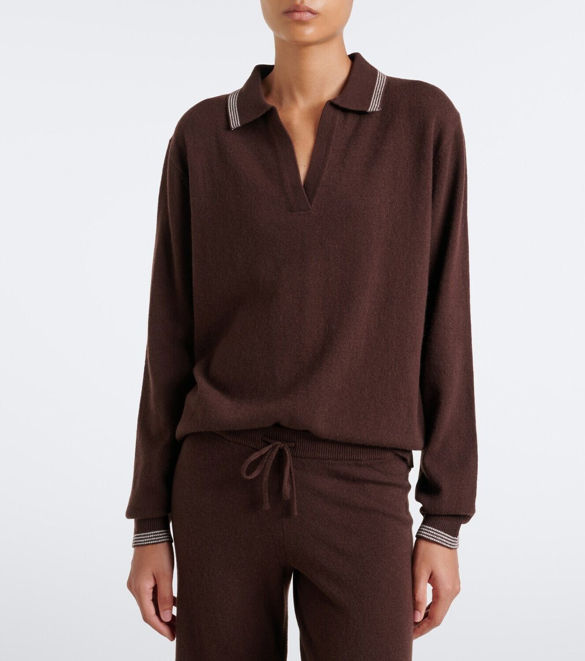 The Upside Coco Luna cashmere-blend polo sweater