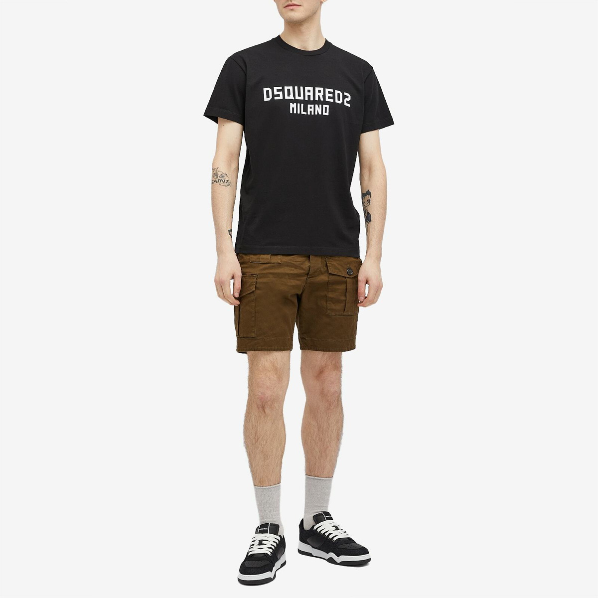 Dsquared2 Men's Sexy Cargo Shorts in Military Green