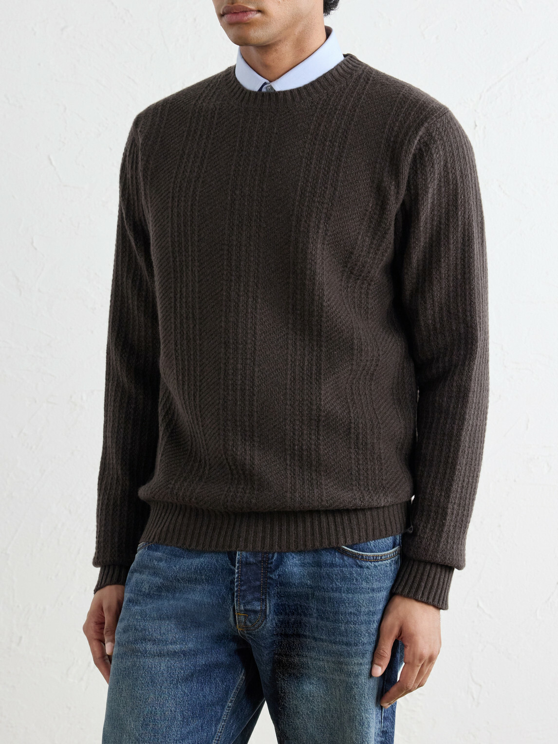 Altea - Wool and Cashmere-Blend Sweater - Brown