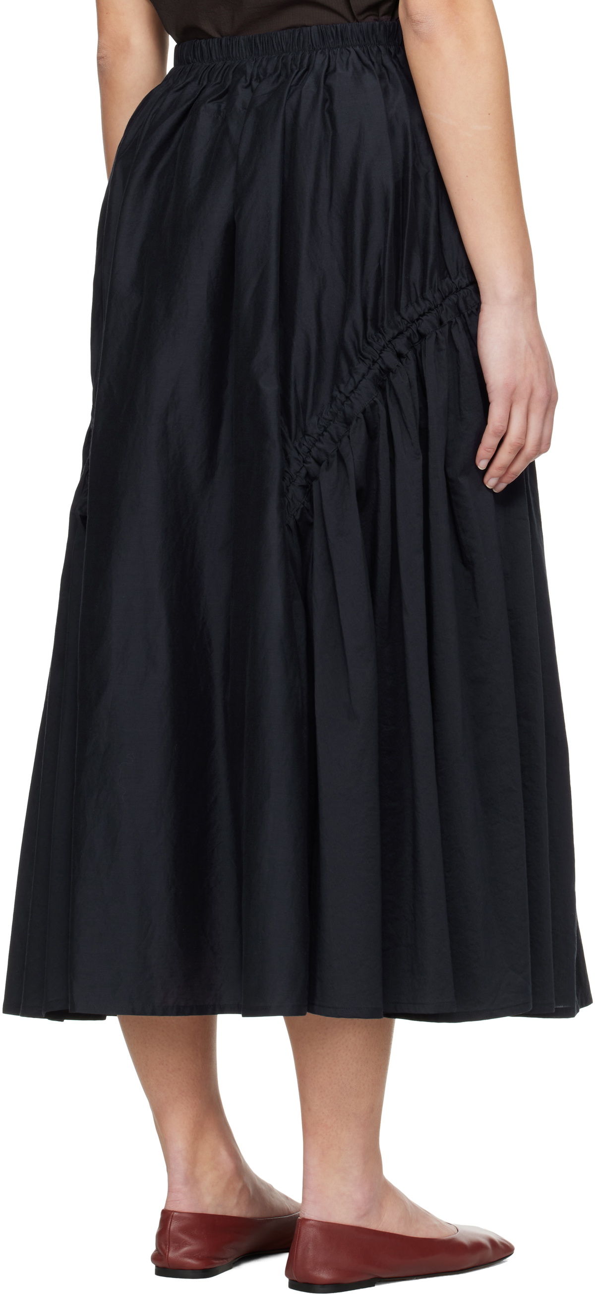 Toogood Navy 'The Harvester' Midi Skirt
