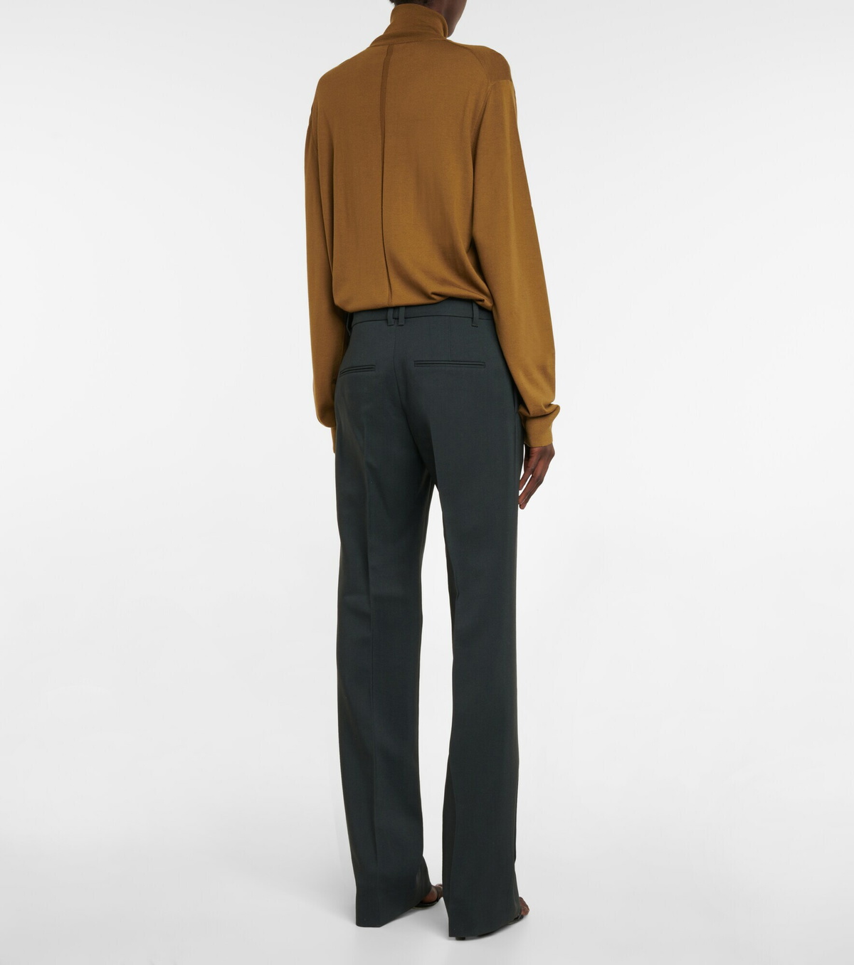 【THE ROW】pietrina wool-twill straight-leg パンツ The Row - Pietrina pleated wool pants The Row