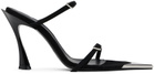 Mugler Black Strappy Fang 95 Heeled Sandals