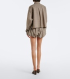 The Frankie Shop Alina checked wool-blend shorts