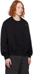 HELIOT EMIL Black Plicate Sweatshirt