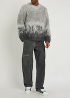 Represent Degradé Brushed Alpaca-blend Jumper Light Grey