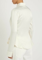 Stella Mccartney Peplum Satin-crepe Shirt Cream