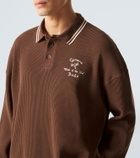 Bode Geneva waffle-knit cotton polo sweater