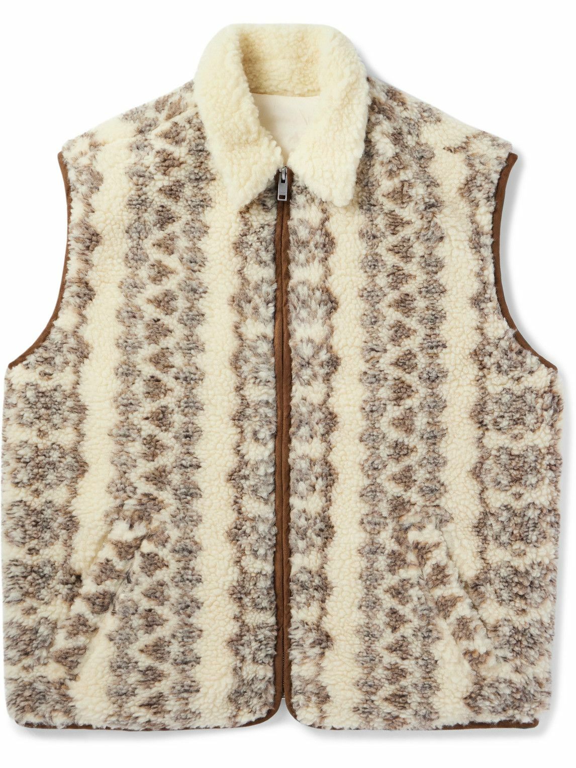 Marant - Printed Recycled-Fleece Gilet - Neutrals