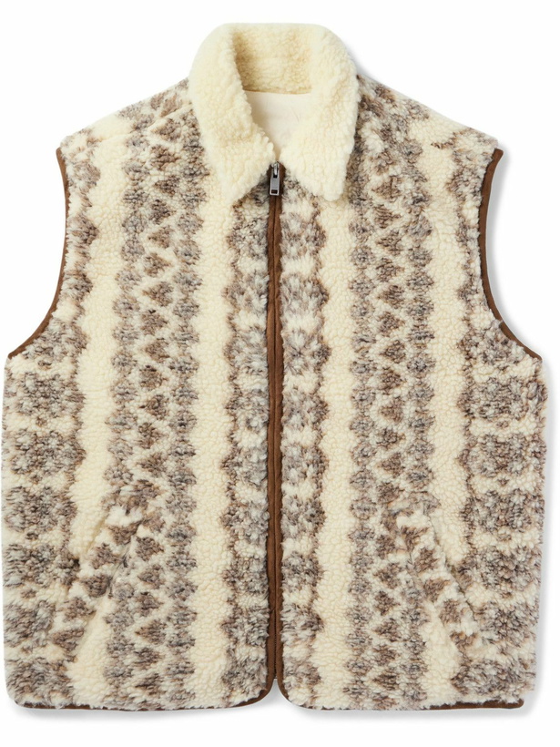 Photo: Marant - Printed Recycled-Fleece Gilet - Neutrals