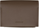 Jil Sander Brown Origami Card Holder