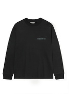 FEAR OF GOD ESSENTIALS - Logo-Print Cotton-Blend Jersey Sweatshirt - Black