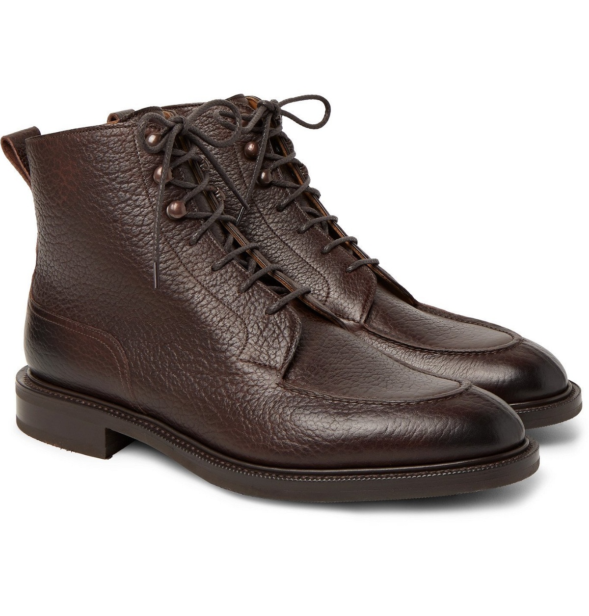 Photo: Edward Green - Cranleigh Full-Grain Leather Boots - Brown