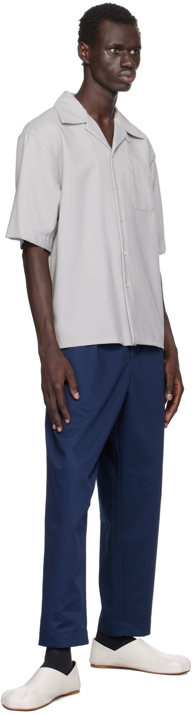 Marni Gray Tropical Wool Shirt Marni