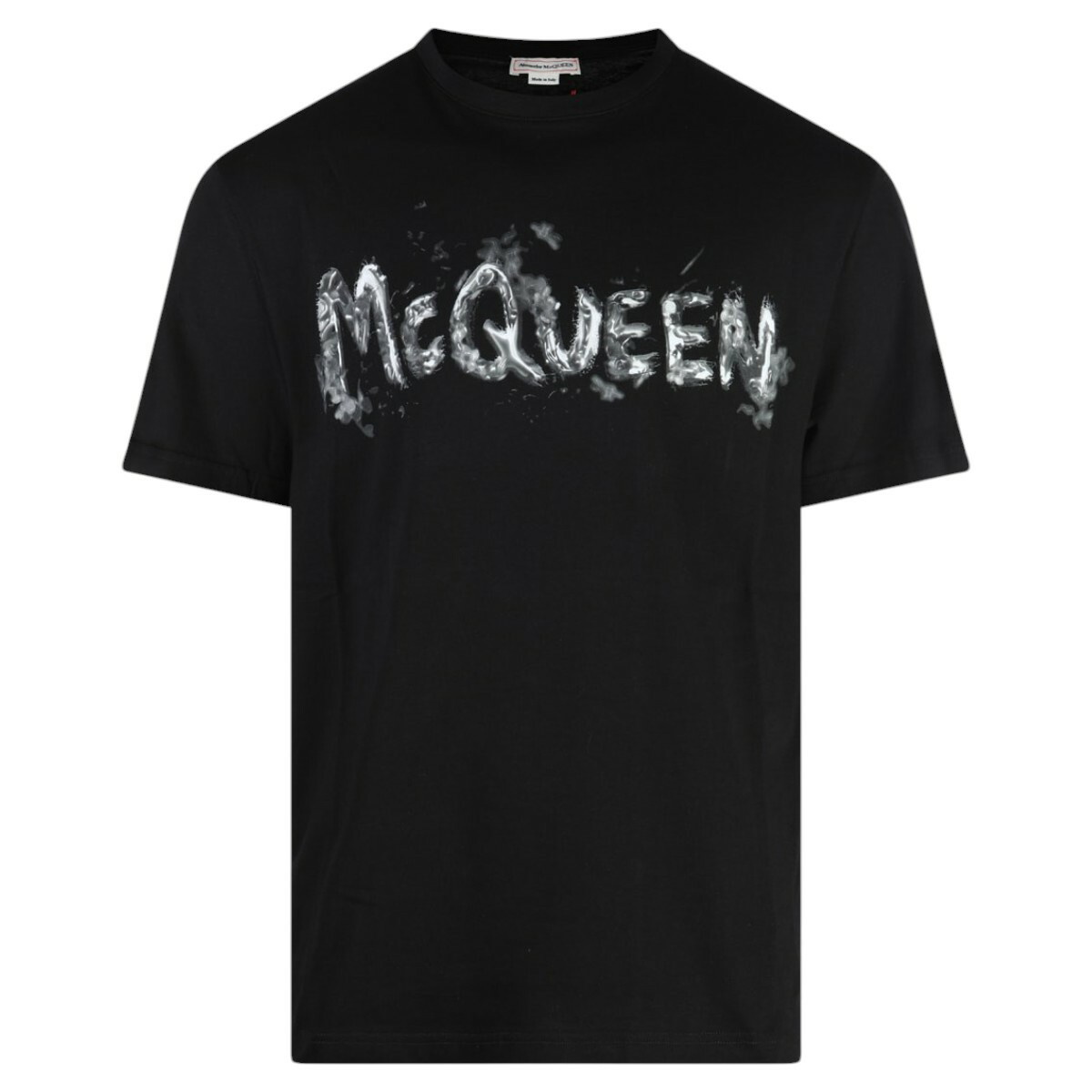 Alexander McQueen Blue Selvedge Logo Tape T-Shirt Alexander