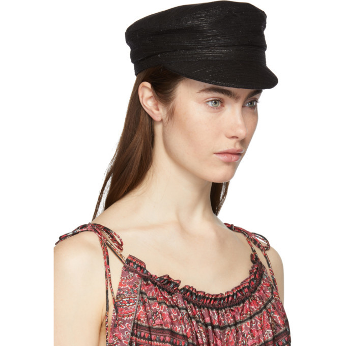Isabel Marant Black Shiny Evie Cap Isabel Marant