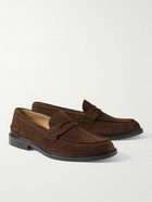 VINNY's - Townee Suede Penny Loafers - Brown