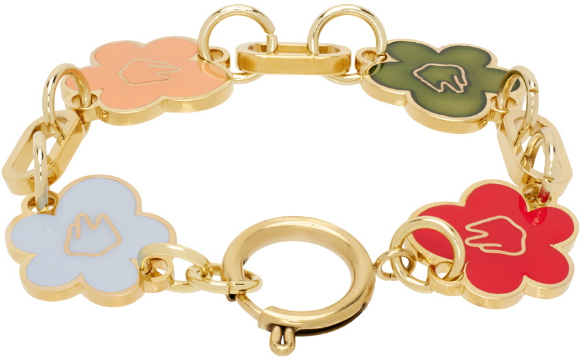 IN GOLD WE TRUST PARIS Gold Flower Bracelet