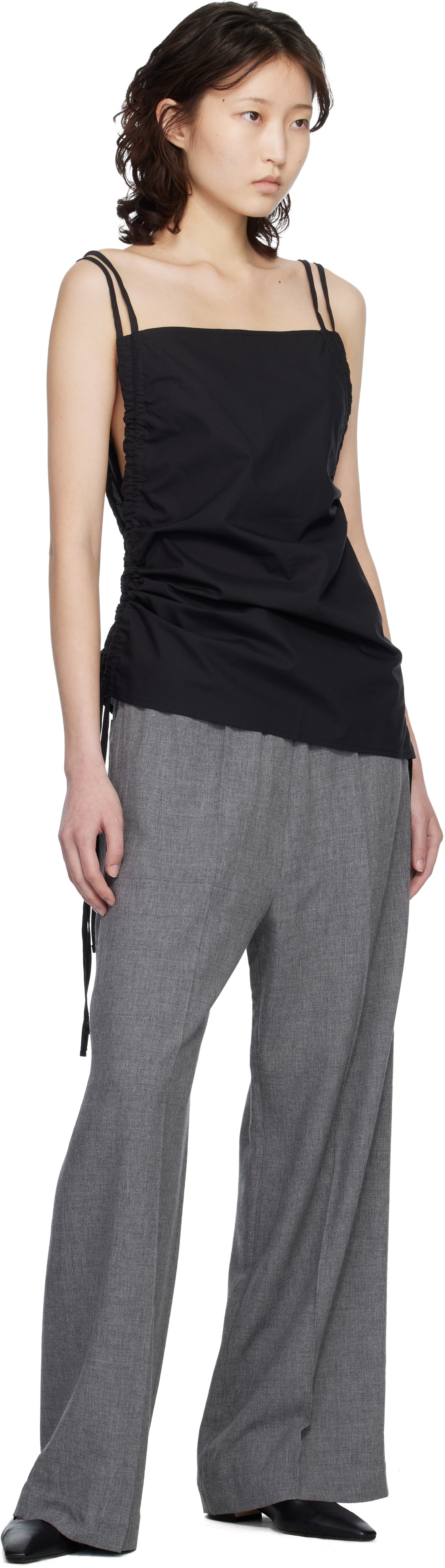 Baserange Black Pictorial Strap Camisole