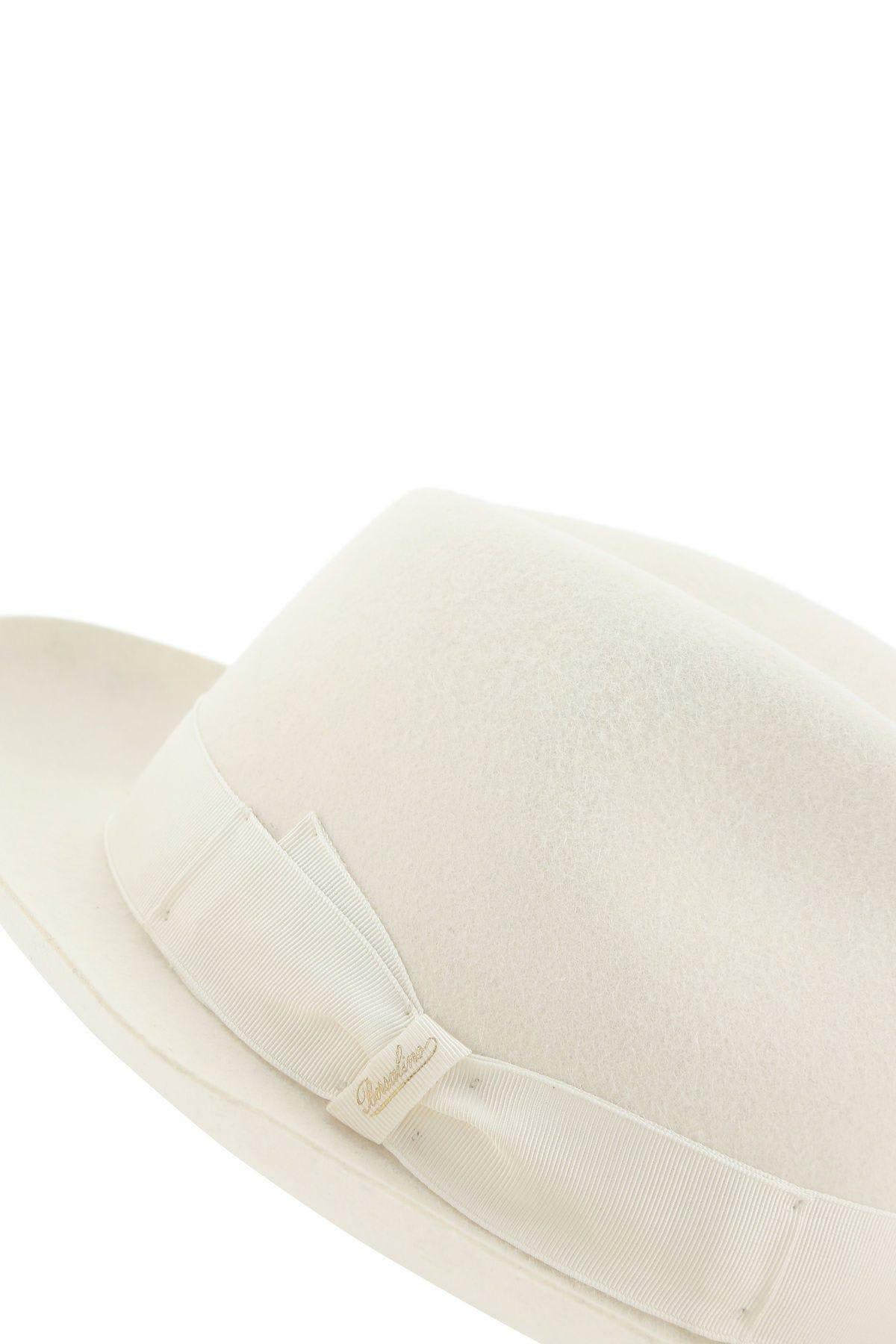 White Felt Hat Borsalino