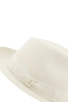 White Felt Hat Borsalino