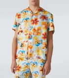 Orlebar Brown Hibbert floral silk bowling shirt