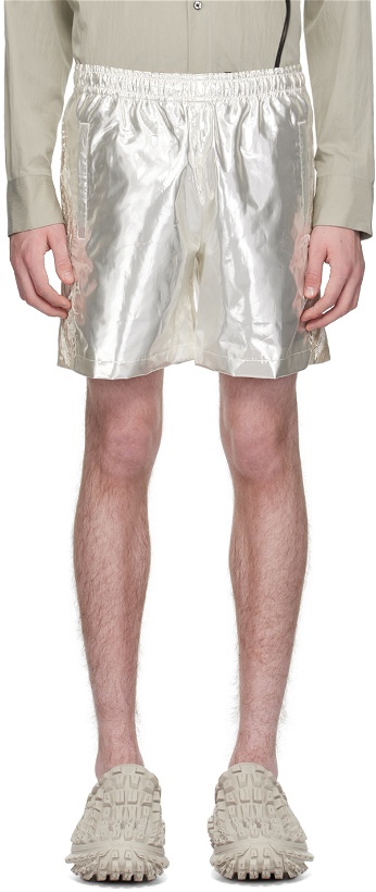 Photo: Doublet Silver Embroidered Shorts