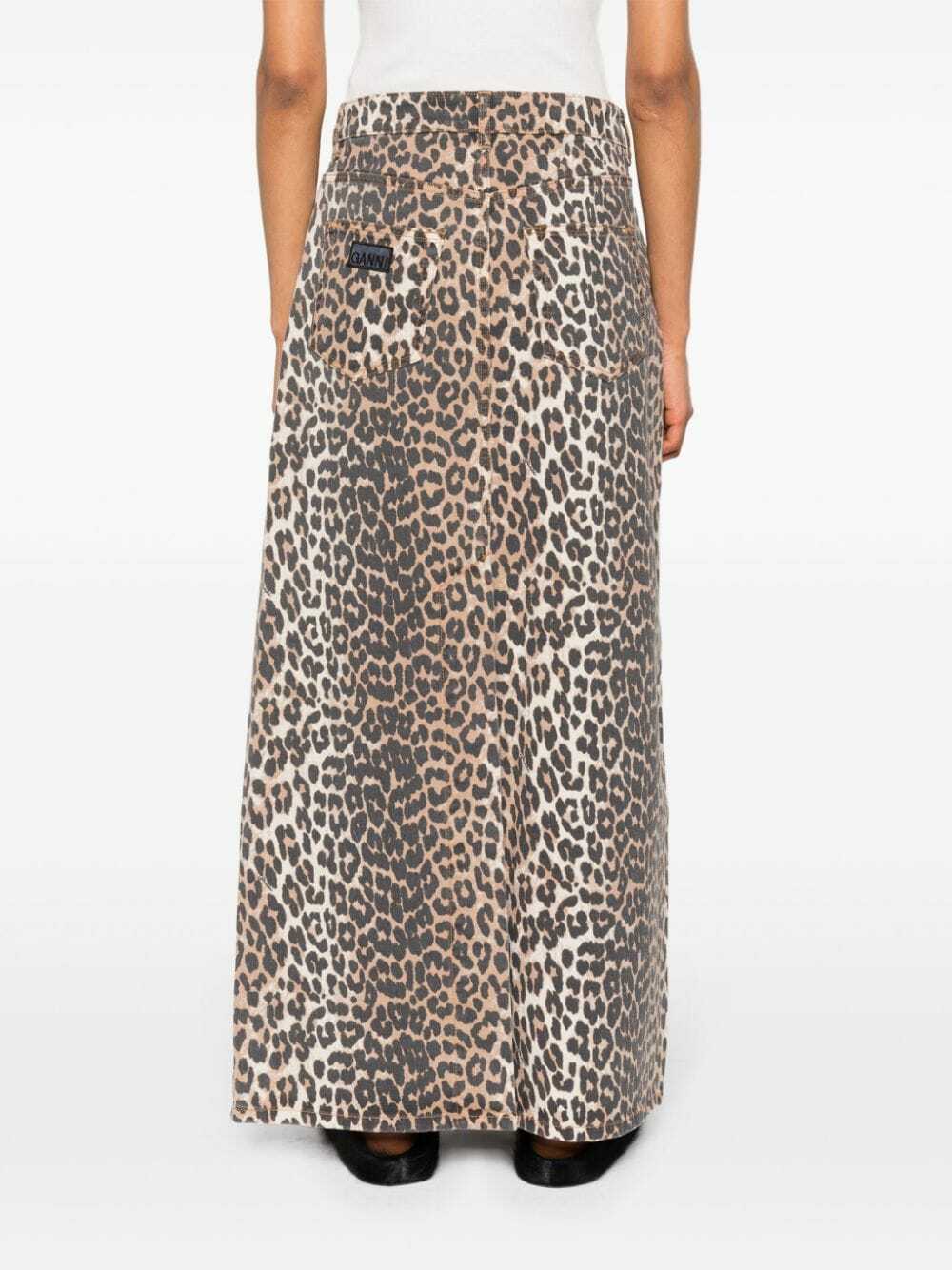 Ganni Brown Recycled Polyamide Long Skirt main image 1
