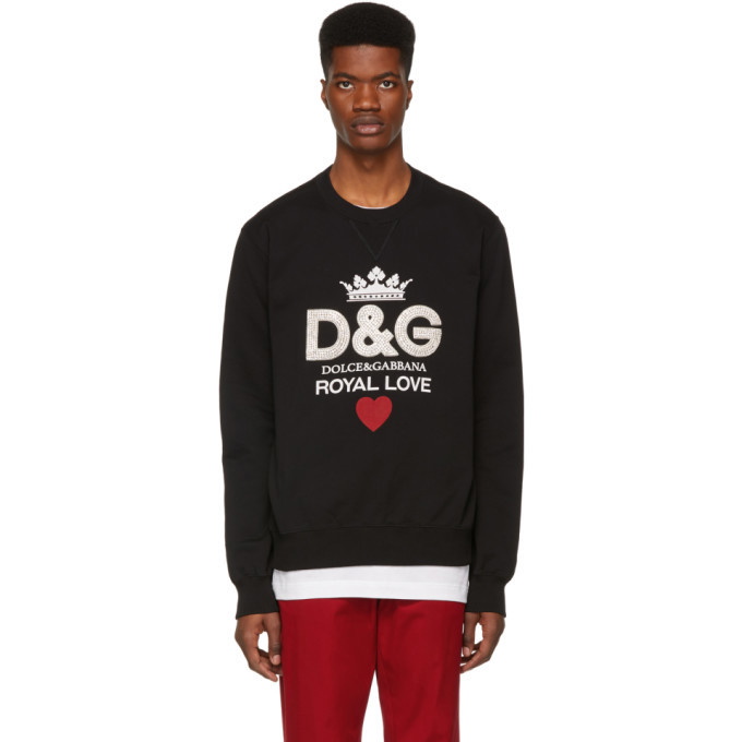 Photo: Dolce and Gabbana Black Royal Love Sweatshirt