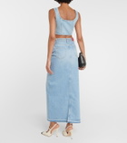 Alessandra Rich Denim crop top