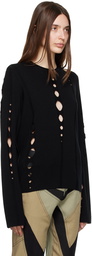 Dion Lee Black Snake Diamond Sweater