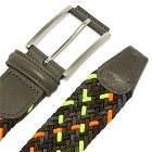 Anderson's Men's Woven Textile Belt in Black/Charcoal/Neon