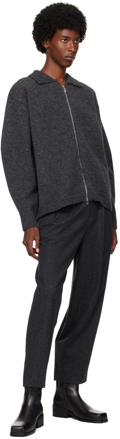 LE17SEPTEMBRE Gray Belted Trousers