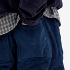 Dime Men's Relaxed Cord Cargo Pants in Navy