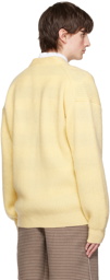 Drôle De Monsieur Yellow Embroidered Cardigan