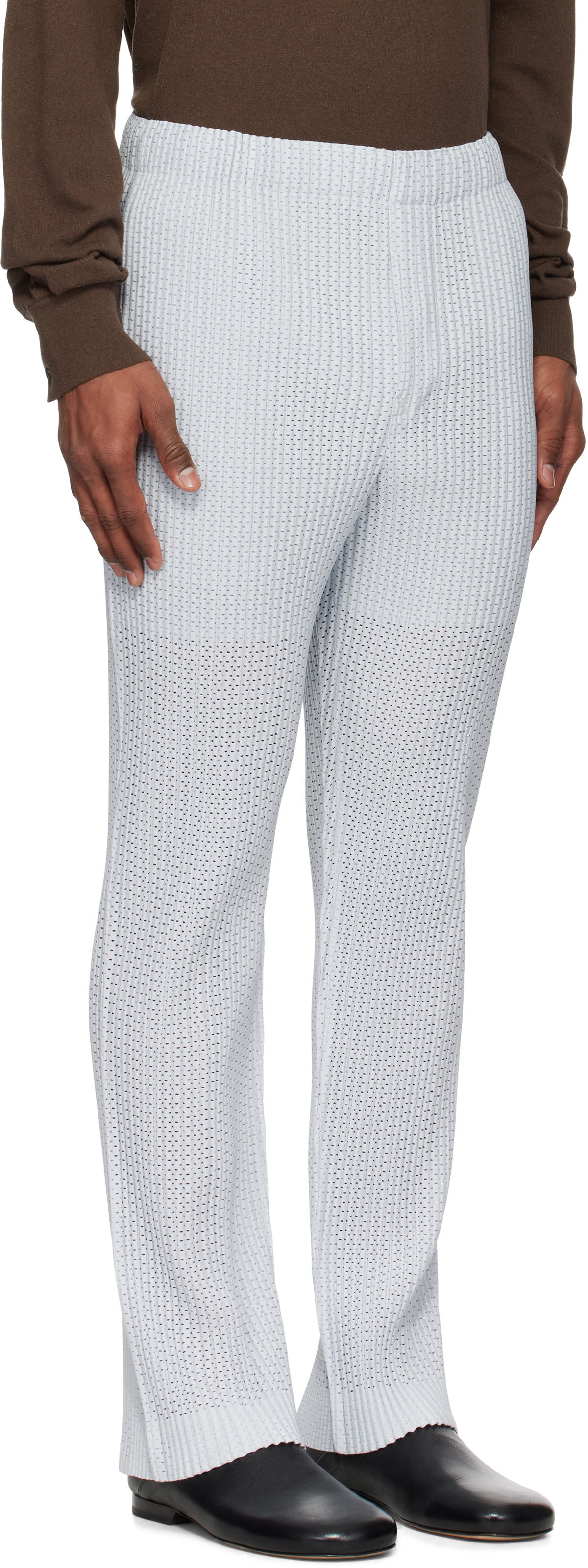 HOMME PLISSÉ ISSEY MIYAKE Gray Outer Mesh Trousers Homme Plisse