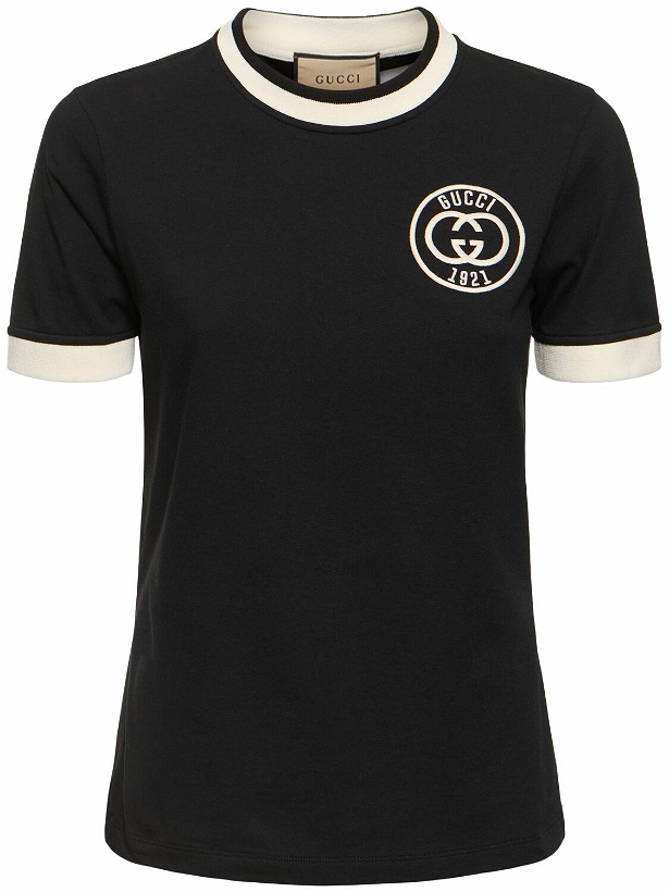 Photo: GUCCI Cotton Jersey T-shirt with Embroidery