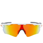 Oakley Radar EV Path Sunglasses in White/Fire Iridium